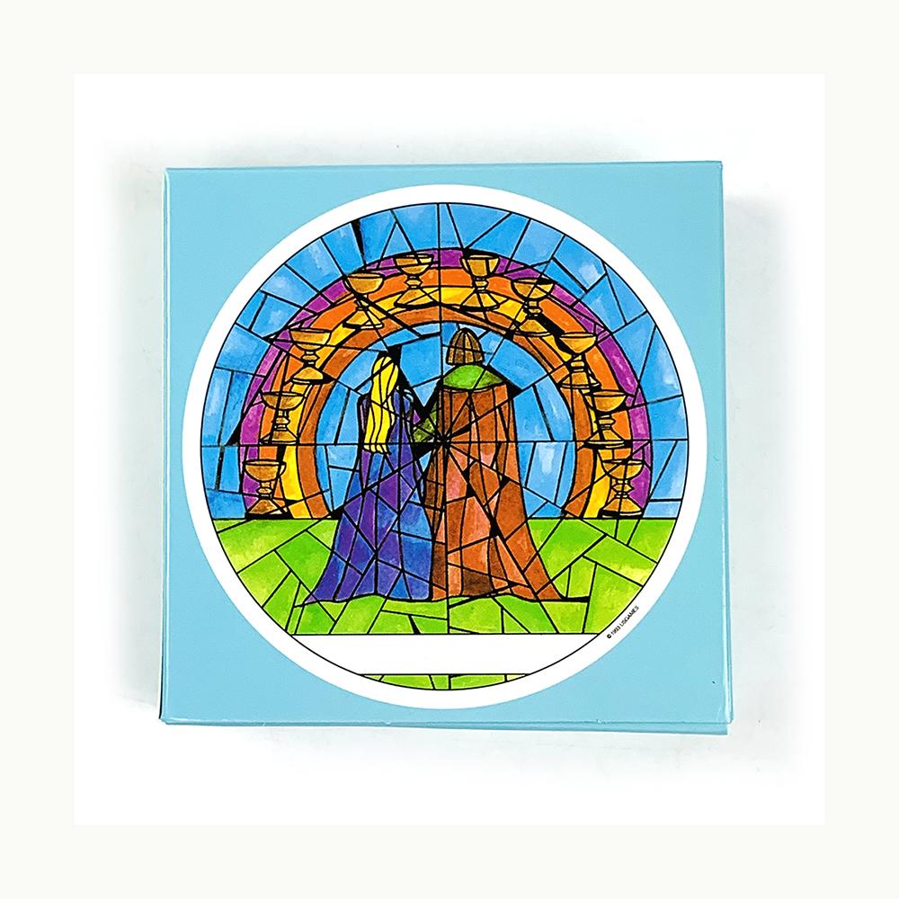 A 78Pcs Round Tarot Cards Deck Playing English Version Predictive Divination Board Game Card Gifts Family Gathering Cards Game