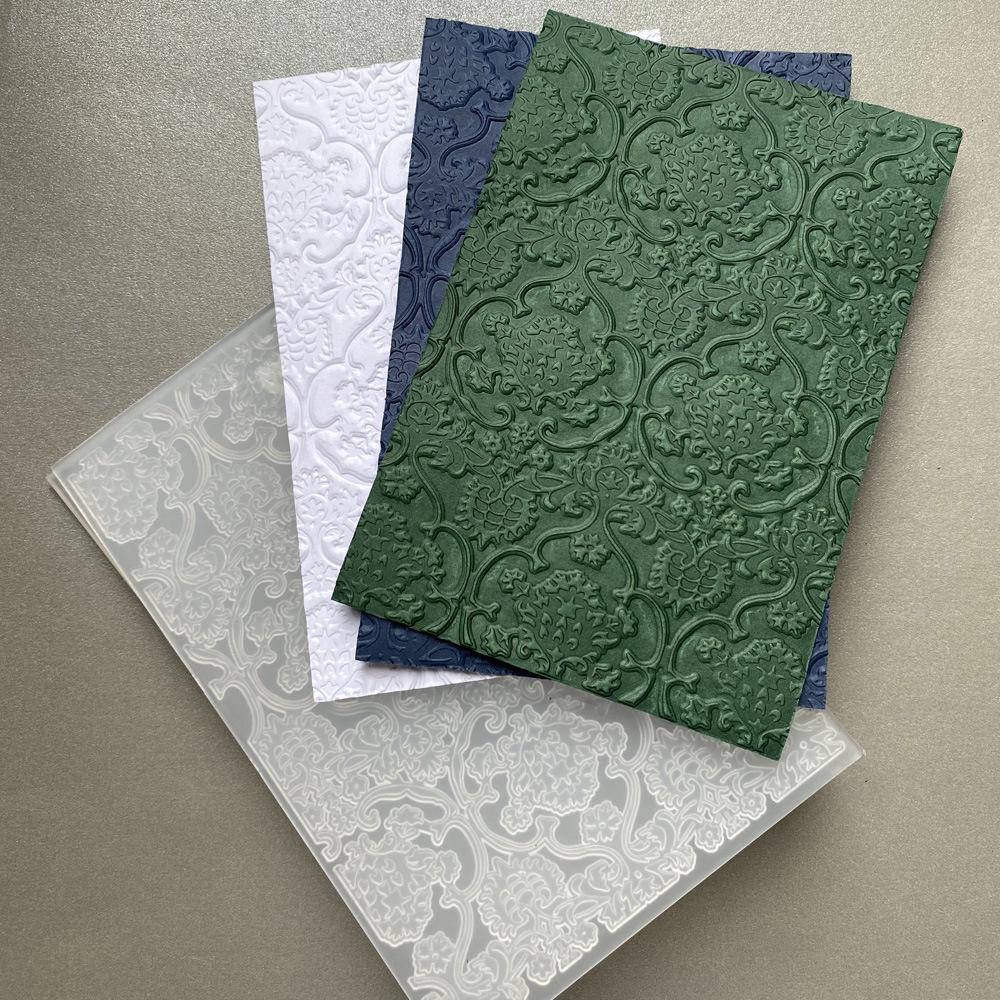 3D Textured Plastic Embossing Mold Template for DIY Journals
