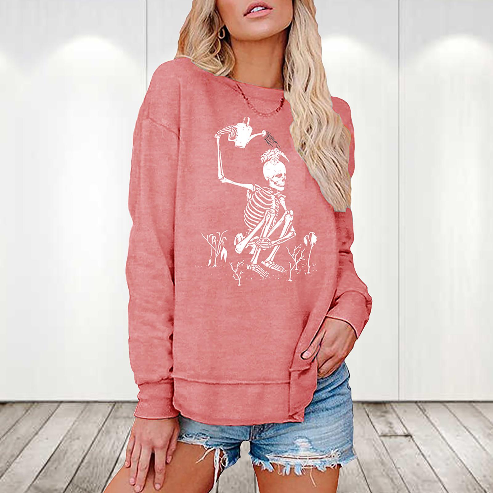 

Женская футболка с круглым вырезом и длинным рукавом, однотонный свободный топ M розовый