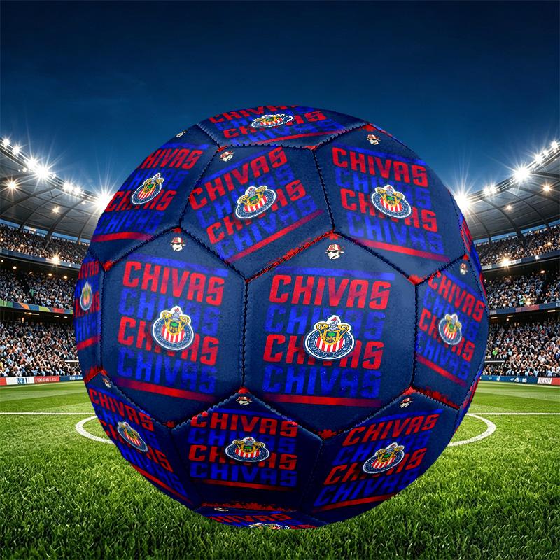Club Deportivo Guadalajara Print Size 5 Soccer Ball, PU Wear Resistant Football for Match Training and Daily Practice, Birthday Gift for Soccer Fans