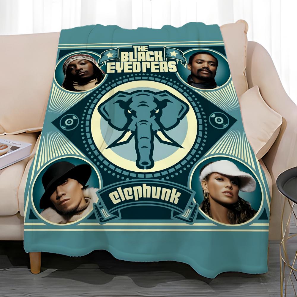 popular band Black Eyed Peas Throw Soft Coral Fleece Blanket 310gsm Fluffy Warm Throw for Sofa Bed Couch Bedroom Decor