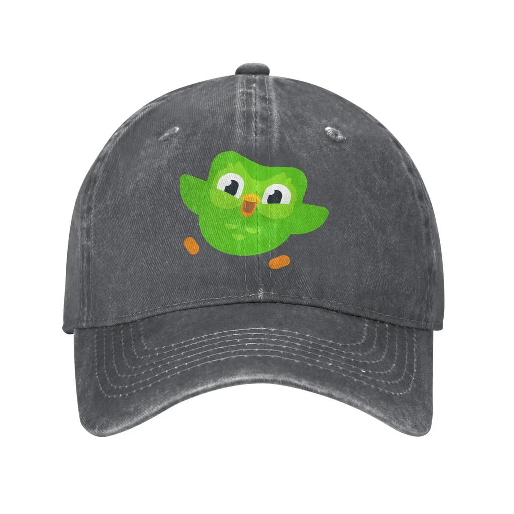 Duolingo Logo Green Owl Cartoon Baseball Cap Outfit For Unisex  Adjustable Trucker Hat