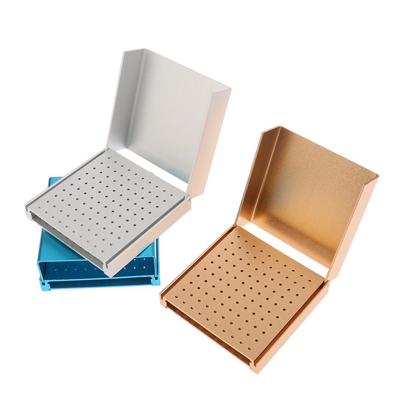 Dental 100 Hole Endo Box Cleaning Stand Autoclave High Temperature Sterilizable For High/Low Speed Dental Burs