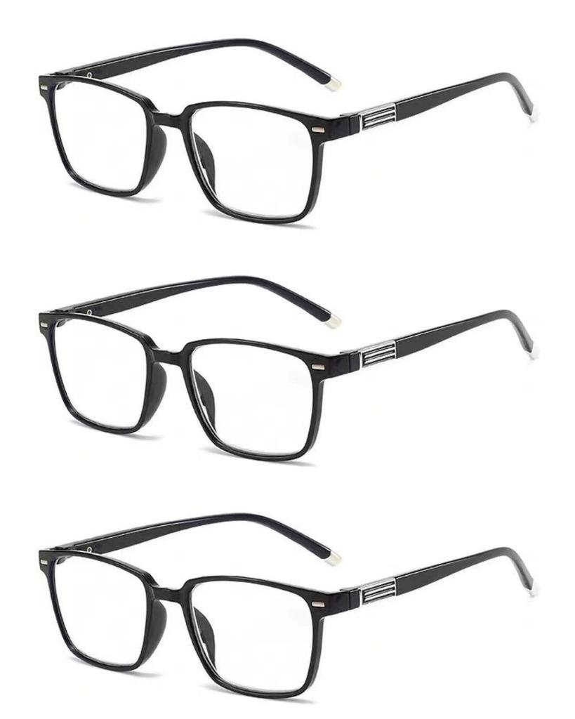 Unisex Square Reading Eyeglasses Durable + 1 . 0 ~ + 4 . 0 ComputerEyeglasses DurableReplaceableLensesforMaleandFemaleEyewear