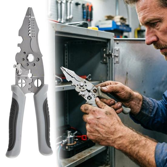 Wire Strippers Precise Stripping 0.08-1.6mm Cutting Crimping Wire Cutter Stripper 21-in-1 Foldable Multi-Function Tool