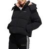 Adidas Neo Octjkt Down Solid Color Embroidered Logo Zipper Hooded Down Jacket Women Jacket Black H18637