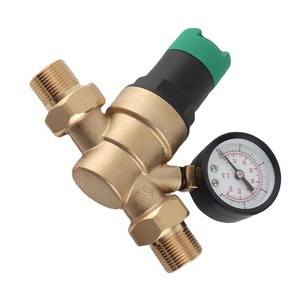 Vann trykkregulator Messing Nøyaktig Multifunksjonell Filter Vann trykkregulator med