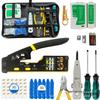 Dual-Use RJ45/RJ11 Pliers & Network Cable Repair Kit for Cat5e/Cat6