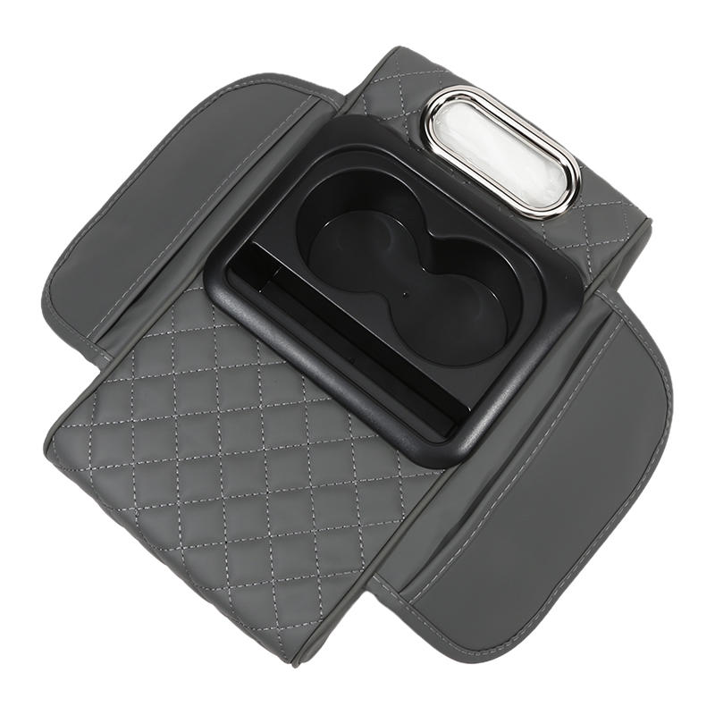 1 Pc Car Armrest Cushion With Cup Holder Car Armrest Elbow Height Pad Side Extension Cushion For Car SUVs Trucks