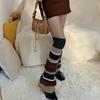 Beenwarmers voor Dames en Meisjes Lolitas Beenwarmer Gestreept Gebreide Lange Beensokken Gothic Harajuku Beenbedekking Sokken