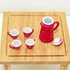 5Piece/Set Miniature Kettle And Cups For Dollhouses Decoration And Creative Dollhouses Landscaping Accessory