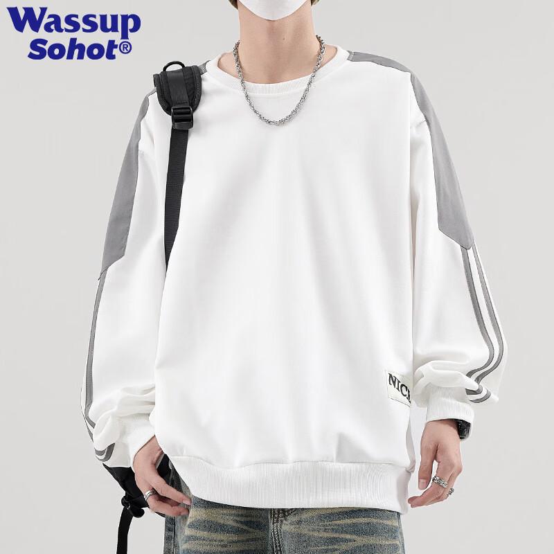 Wassup Sohot Men s Striped Colorblock Sweatshirt XL