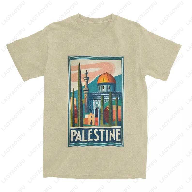 Palästina Rundhals Kleidung Oberteile Unisex T-Shirt für Mama Papa Freunde Bedeutungsvolle Geschenke Sommer Lässig Bequem Weiches Baumwoll-T-Shirt Oberteil