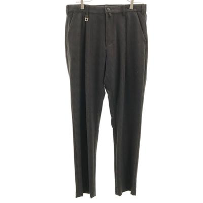 Milok Made In Japan Check Pattern Tapered Pants M Gray Stretch Men's Used