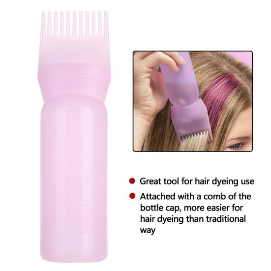 Pro Salon Hair Washing Coloring Dye Bottle Applicator Comb Dispensing Brush