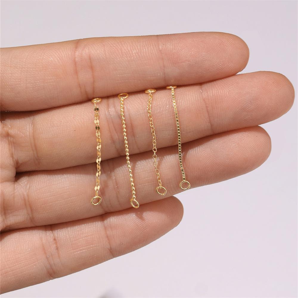 AIDE 1PC 925 Silver Zircon Piercing Chain Fit For Earring Hoops Ear Bone Studs DIY y2K Lucky Red Koi Fish Jewelry Accessories