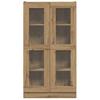 Vidaxl Cabinet, Artisan Oak, 82.5X30.5X150 Cm, Wood-Based Material