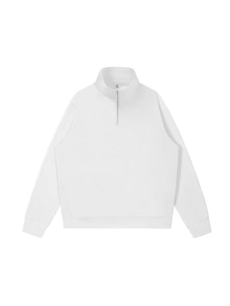 Korean Style American Half-Zip Stand Collar Hoodie - Trendy, Loose, Casual Pullover for Spring and Autumn
