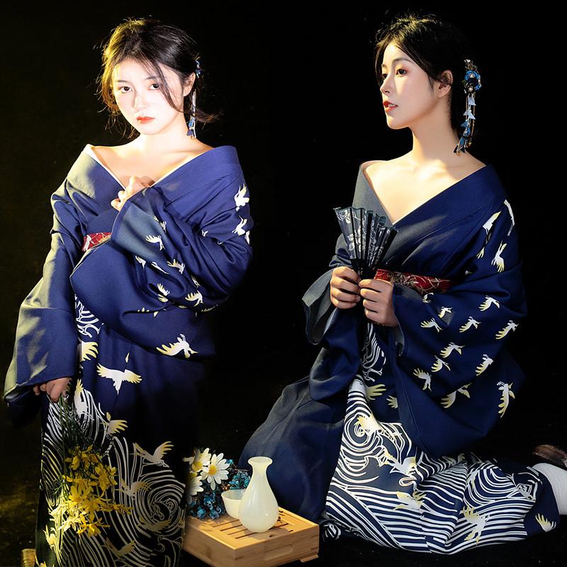 Japanese Furisode Kimono: Women's Traditional Formal Wear for Photography
