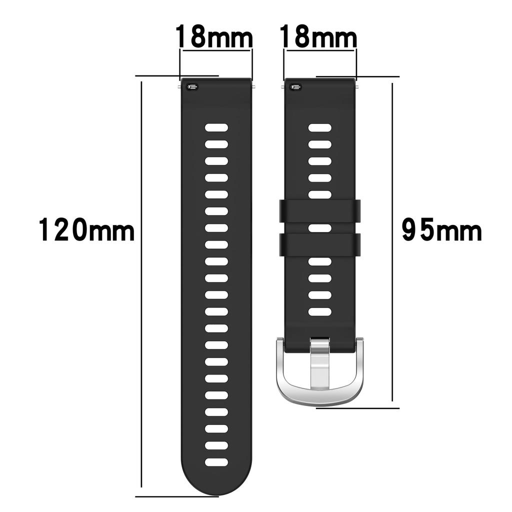For Garmin Forerunner 256S Silicone Watch Strap 18mm Cross Stripe Replacement Strap