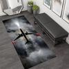 Modern Aviation Themed Airplane Contrails Runner Rug Anti-slip Soft Washable Carpet for Hallway Entryway Living Room Decor