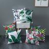 Summer Tropical Plants Decorative Pillowcase Green Leaves Throw Pillow Case Polyester Printing Pillow Cover 45X45Cm