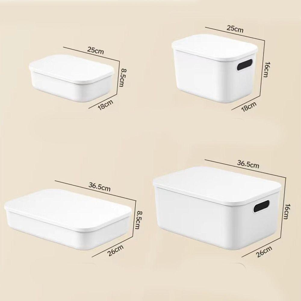 Neue stapelbare Aufbewahrungsbox mit Deckel, Kunststoff, Praktische Tisch-Organizer-Box, Solider Behälter für Zuhause, Schlafzimmer