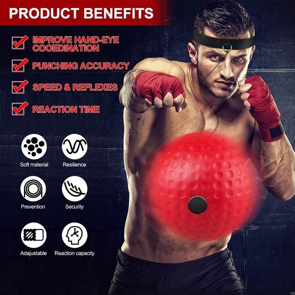 Kick Boxing Reflex Ball with Head Band Fighting Speed Training Punch Ball Muay MMA Exercise Kid Adults Home Equipment