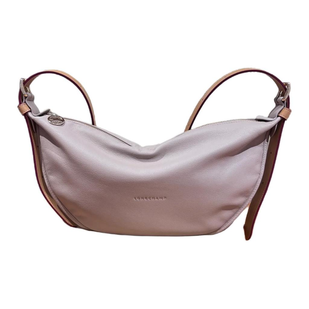 Longchamp Smoothie Half-Bag Metis Leather Crossbody Bag Medium Women Bags Earth 10312HGP266