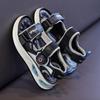 Boys Summer Sandals Non Slip Breathable Soft Sole Sports Sandals Elastic Strap Beach Shoes with Buckle for Kids