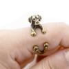 Retro Punk Brass Knuckle Labrador Dog Ring Men Boho Cute Animal Anel Couple Rings For Women Jewelry Bague Femme Anniversary Gift