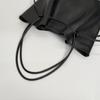 PU Tote Bag with Drawstring Closure Large Capacity Fashion Shoulder Bag