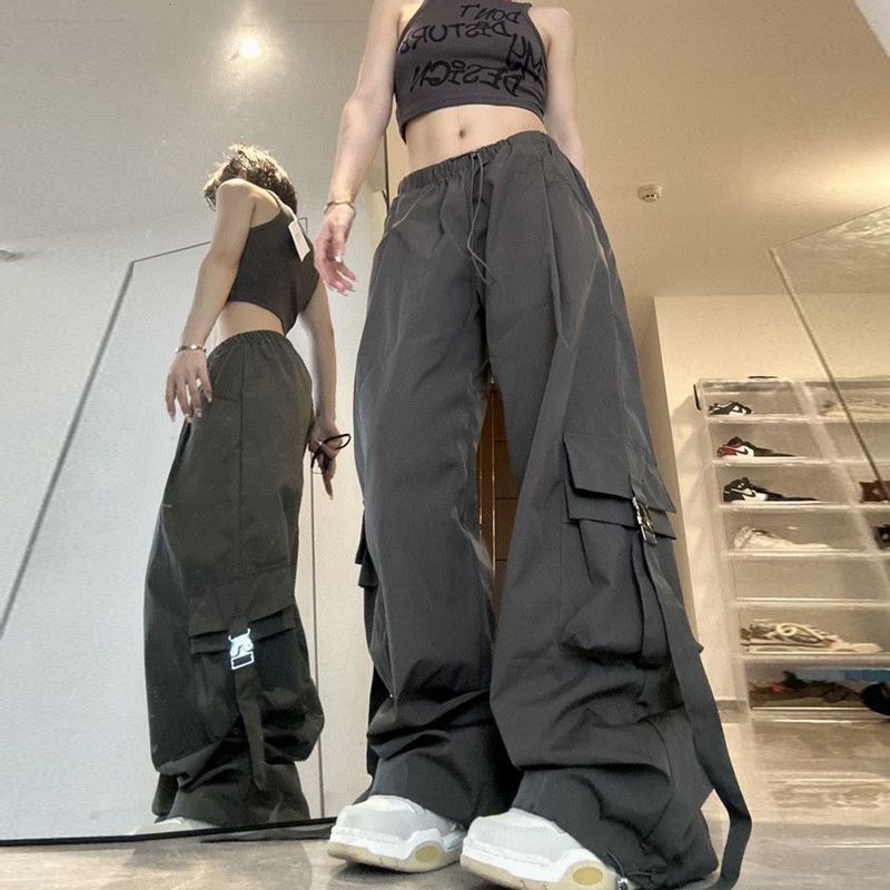 Street Function Freizeithose Kinder Frühling und Herbst Große Taschen Flattergürtel Hundert Arbeitskleidung Weitbeinige Hose