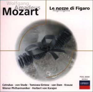 CD KARAJAN (HERBERT VON), TOMOVA-SINTO - Mozart: The Marriage of Figaro- POCL90081 Japan Classical Used