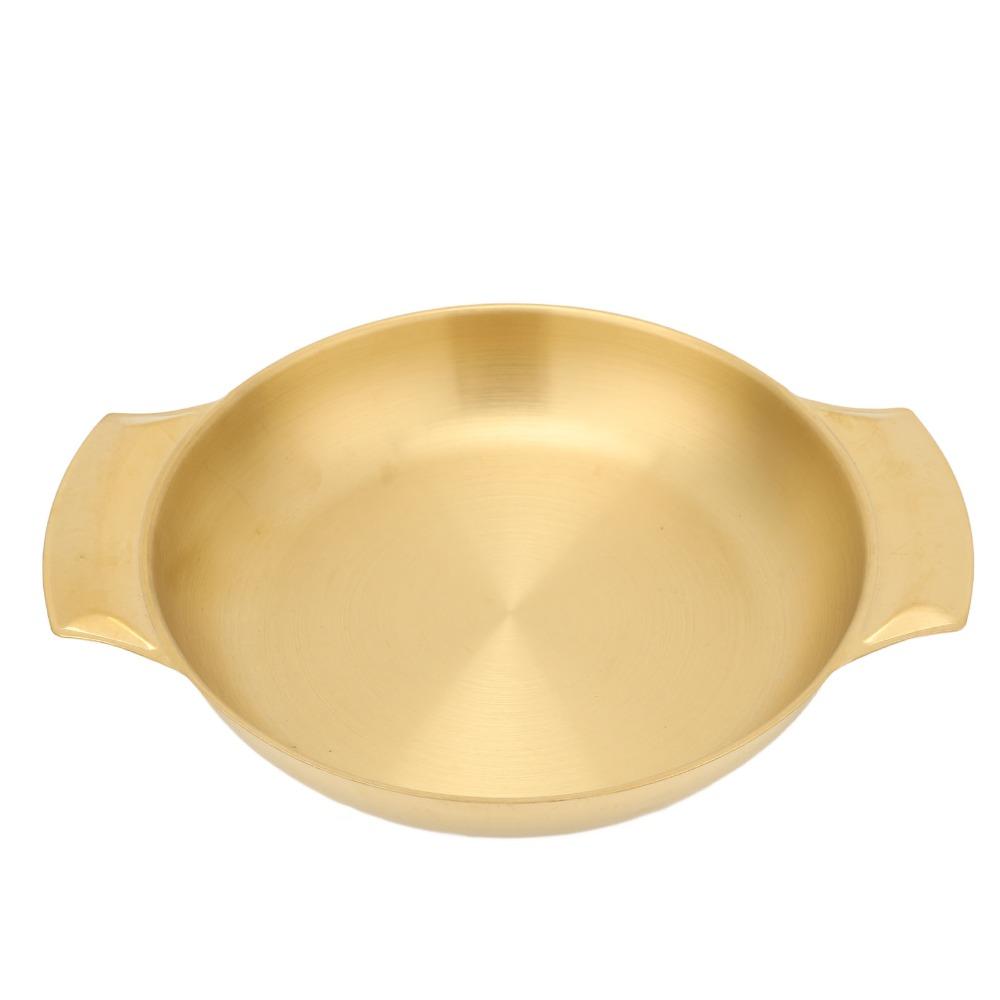 Heat Resistance Frying Pan Stainless Steel Flat Bottom Skillet Instant Noodle Bowl  Seafood Hot Pot