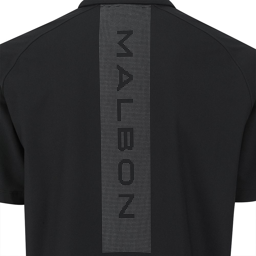 MALBON GOLF Performance Short Sleeve Polo Shirt Black (Man)