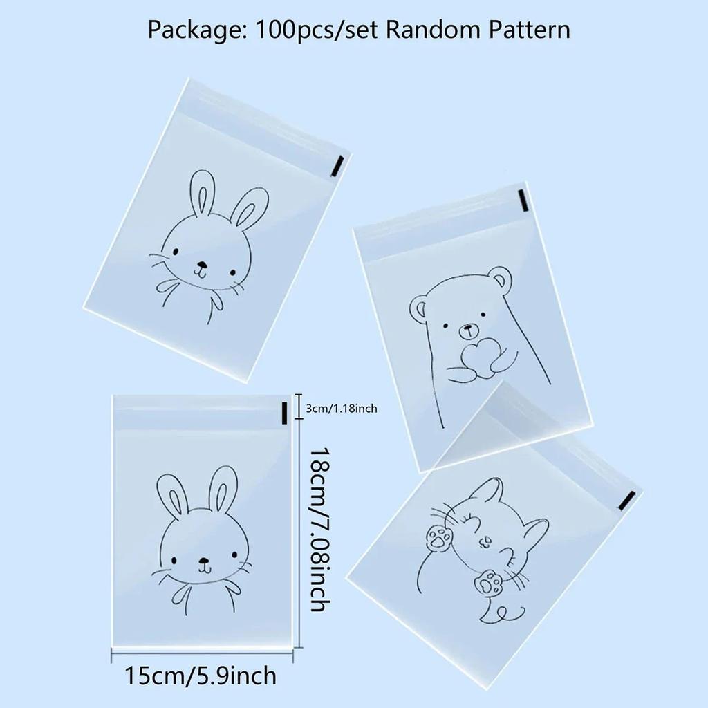 100/200pcs Clear Self-sealing Bags For Bakery Breads, Doughnuts, Croissants, Disposable Packaging For Kitchen Utensils