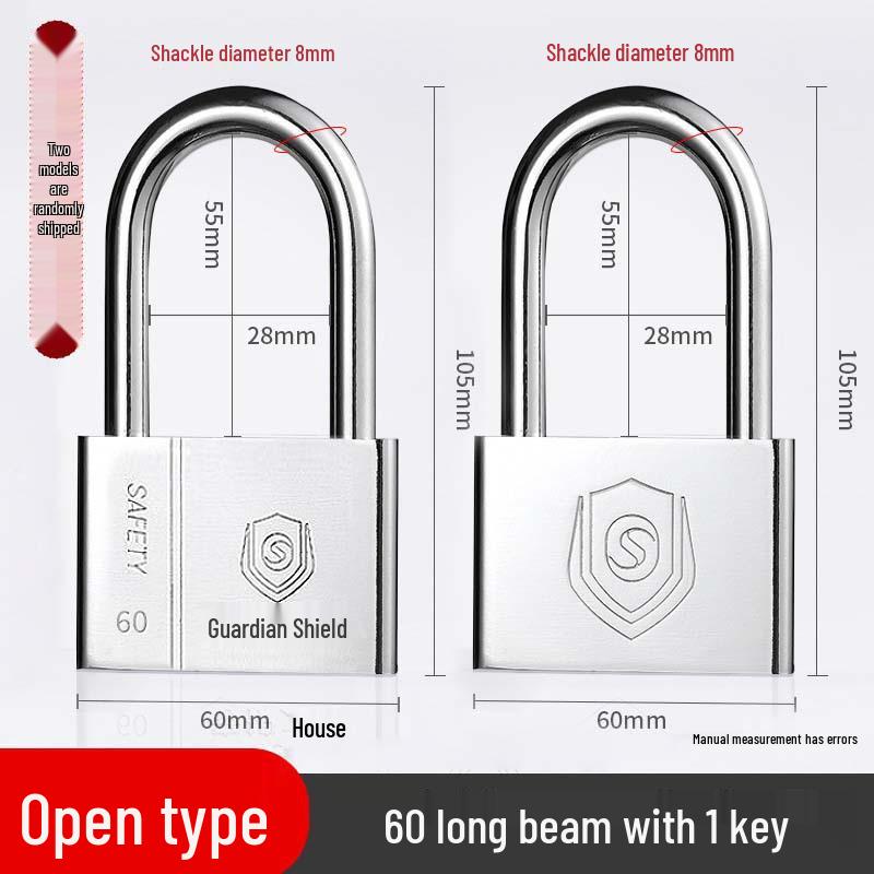 Extended Padlock Cabinet Lock, Long Beam & Handle, U-Shaped Household Door Lock