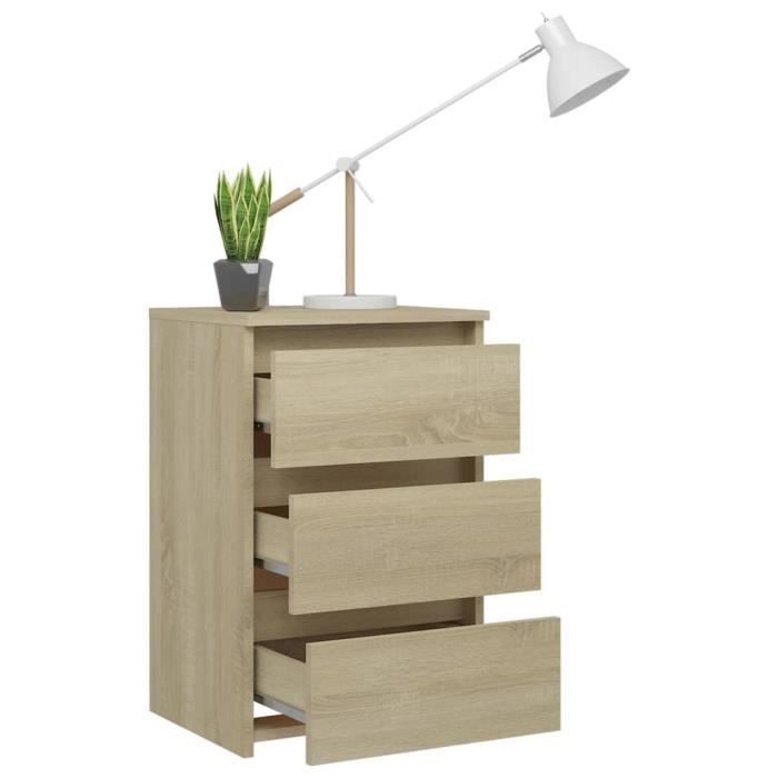 VidaXL Bedside Tables 2 Pcs Sonoma Oak 40x35x62.5 Cm Chipboard