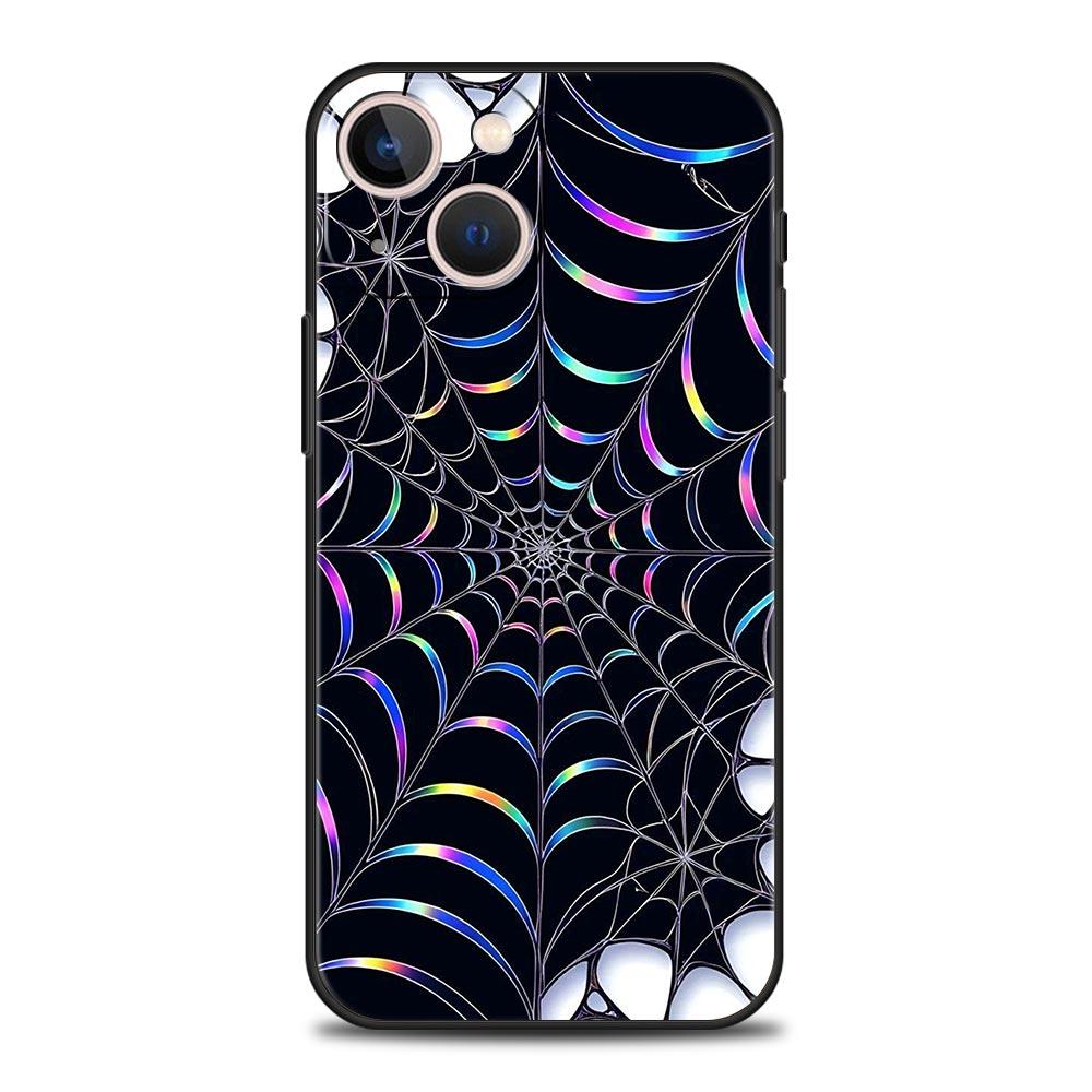 Spider Web Phone Case Cover for iPhone 17 16 15 14 13 12 11 Pro Max 17 Air Plus Shockproof Soft TPU Shell Fundas Capas Coque Bag