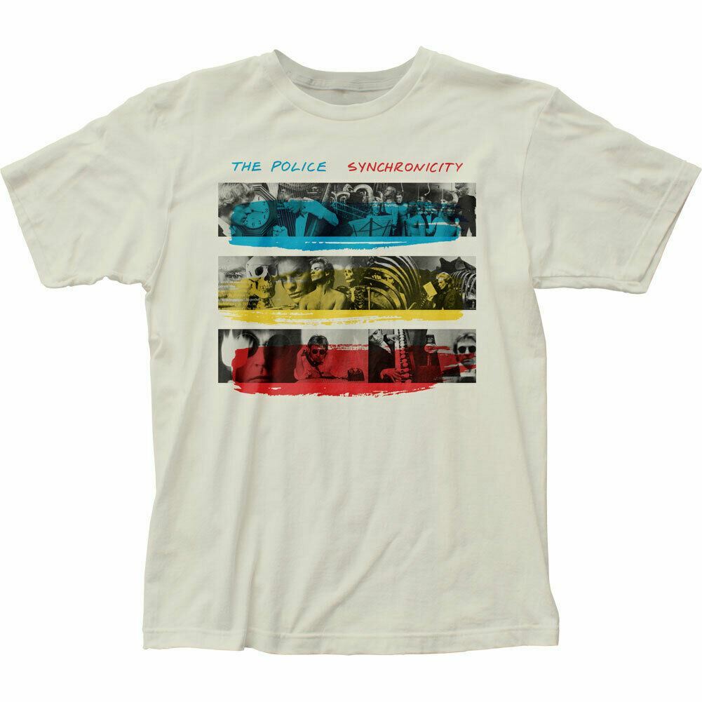 26 The Police Synchrocity T Shirt Mens Licensed Rock N Roll Band Tee Vintage White Unisex T-Shirt S разноцветный