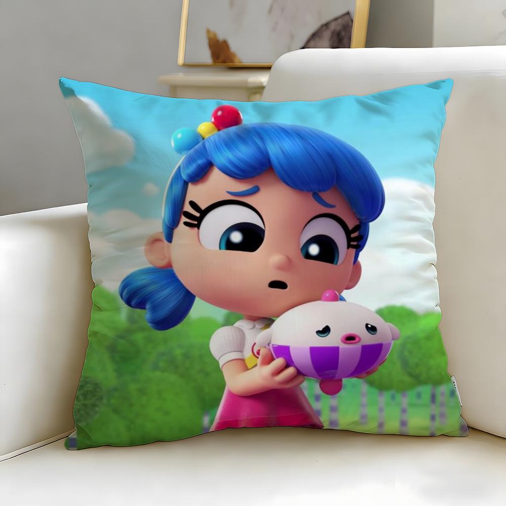 cartoon True and the Rainbow Kingdom Cushion Cover Soft & Easy-Wash Pillow Case – Versatile for Couch, Bed, Travel and Office