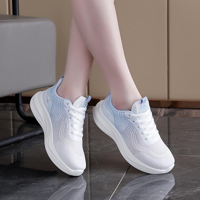 Net shoes women's 2025 spring girls mesh breathable sports shoes versatile, comfortable and lightweight fly-woven casual shoes FZ6609