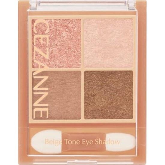 Cezanne Beige Tone Eyeshadow 02 Rosy 4.3g Glitter Pearl Matte 4-color