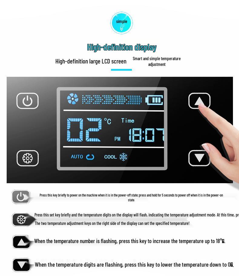 Portable Mini Insulin Refrigerator with Rechargeable Temperature Control