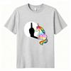 Unicorn Middle Finger T Shirt Unisex Unisexs TShirt Streetwear Tshirts Anime Clothes Four Seasons