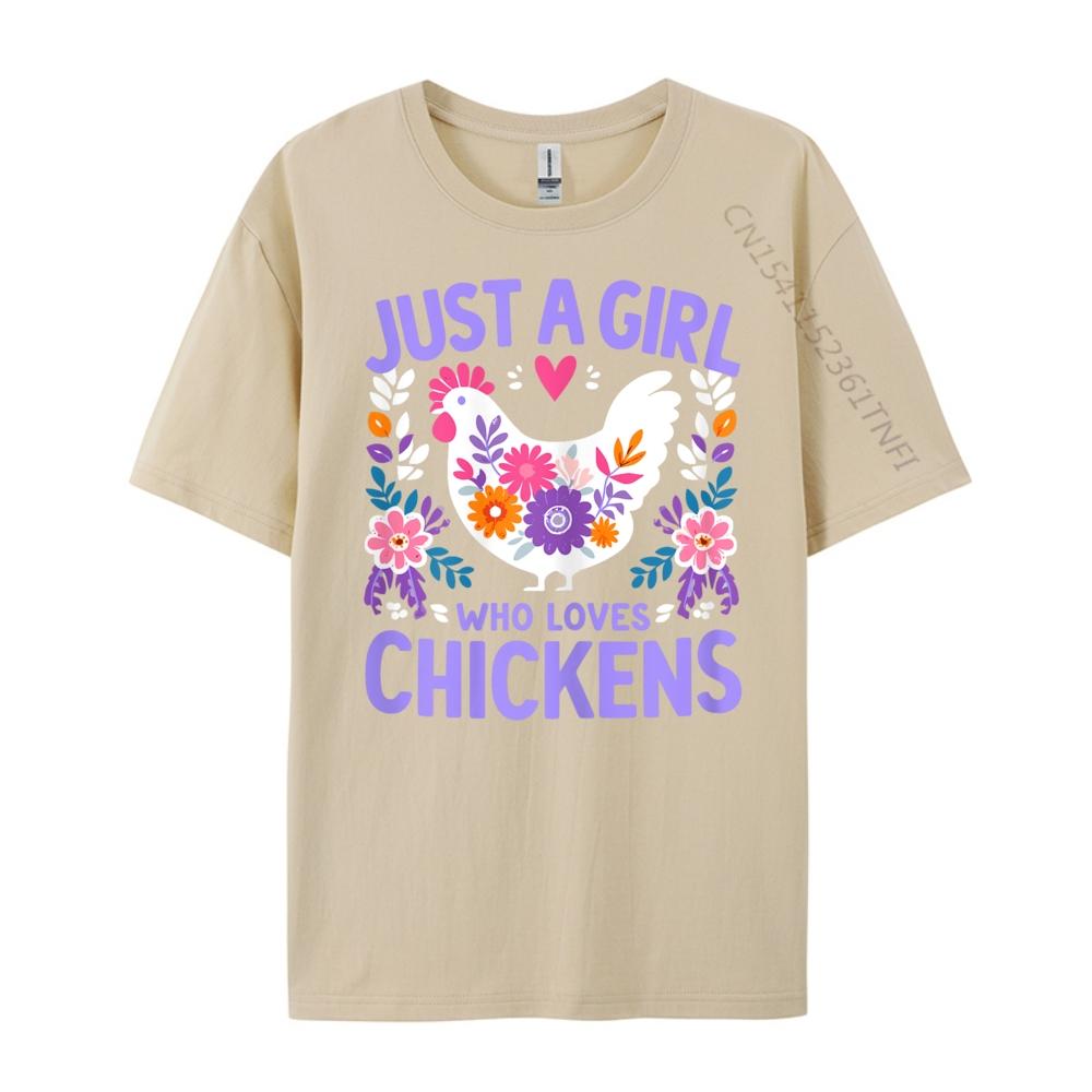 Just A Girl Who Loves Chickens Cute Chicken Luxury Clothing Women Shirts For Men Vaporwave