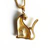 New Hip Hop Iced Out Bling Tiger Stainess Steel with Rhinestone Leopard Gold Color Pendants & Necklaces for Men Women Jewelry