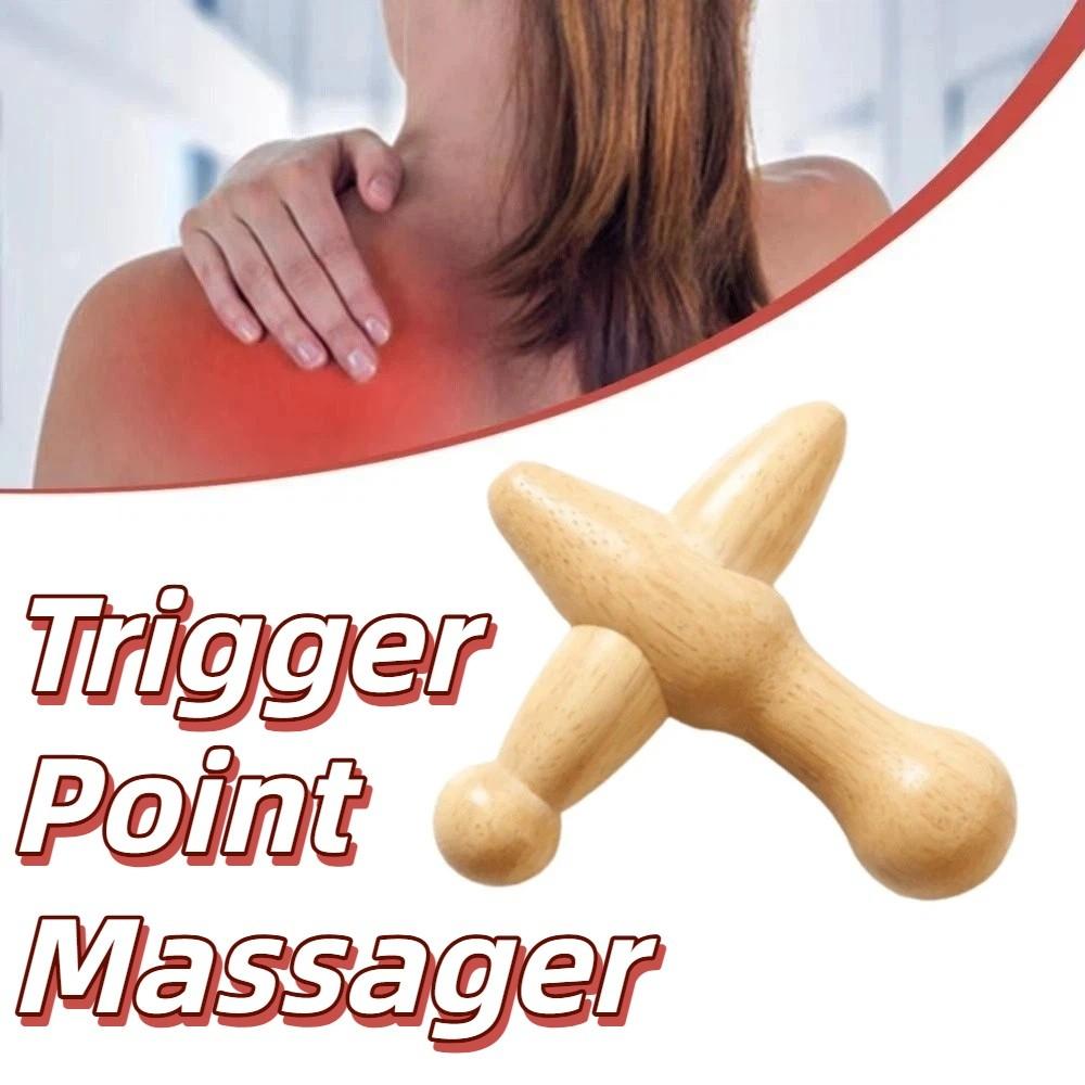 Handheld Wood Massage Roller Wood Trigger Point Massager Lymphatic Drainage