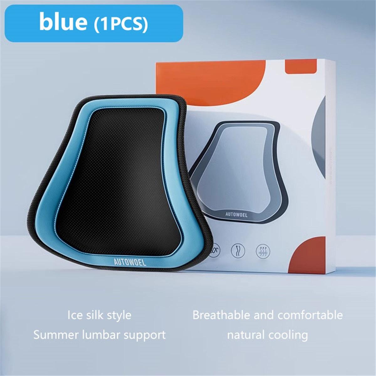 Car Lumbar Support Sedentary Driving Waist Protection Device Lumbar Support Ventilated Driver s Seat Lumbar Cushion 1PCS no fans blue синий